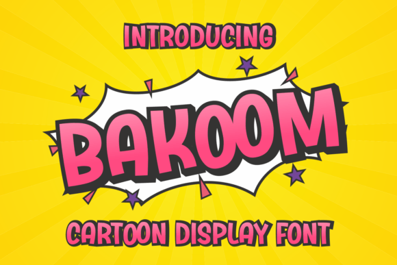 Bakoom: A Bold Cartoon Display Font for Creative Designs