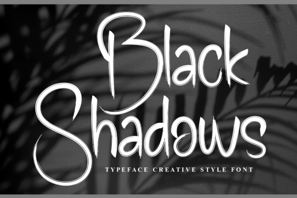 Black Shadows: A Playful Handwritten Font for Creative Designs