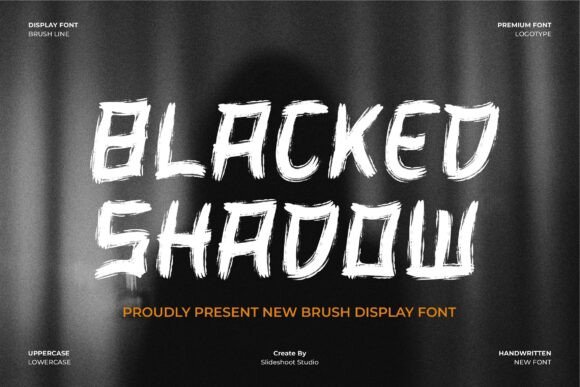 Blacked Shadow: A Bold Brush Display Typeface