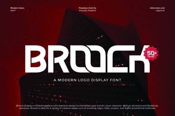 Broock: A Modern Display Font for Bold Brand Identity