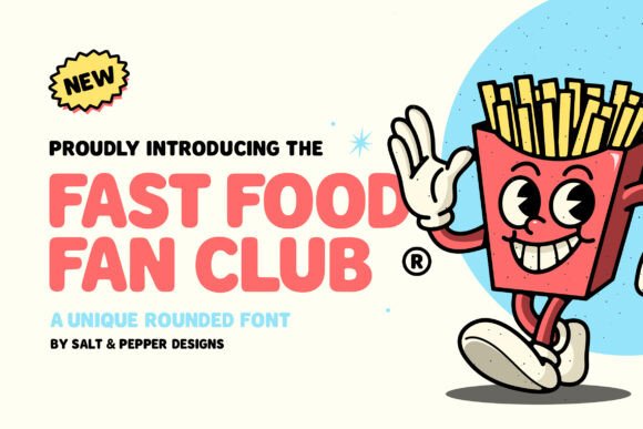 Fast Food Fan Club: A Playful Display Font for Bold Designs