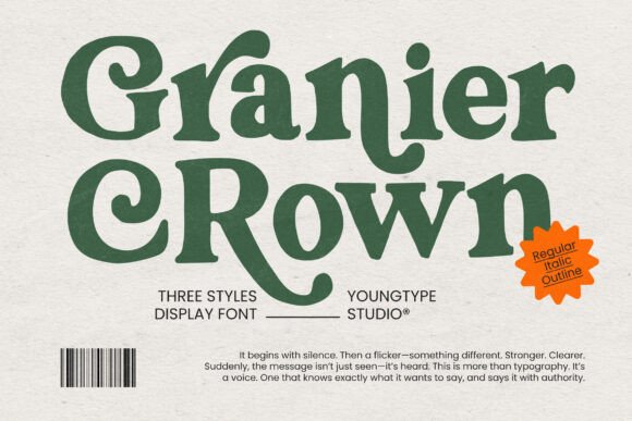 Granier Crown: A Bold Display Font for Modern Brands