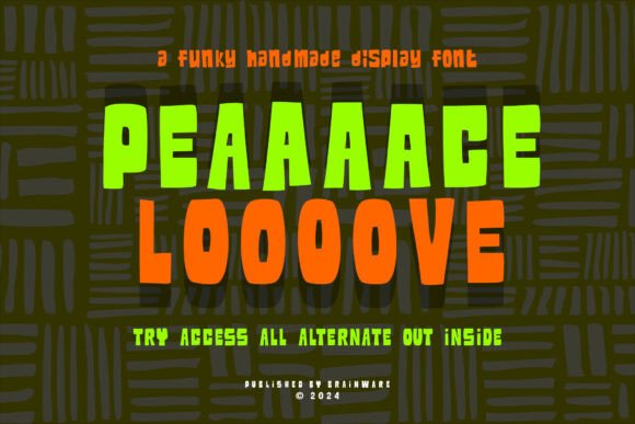 Peace Love: A Funky Display Font for Creative Projects