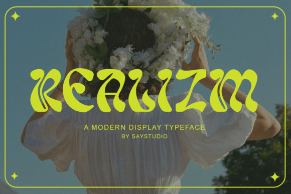 Realizm: A Modern Sans Display Font with Psychedelic Style