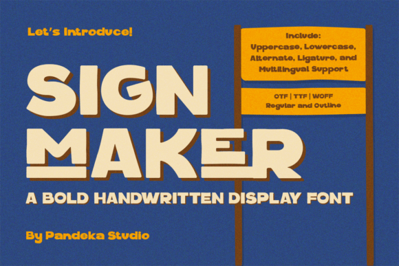 Signmaker: Bold Handwritten Display Font for Creative Projects