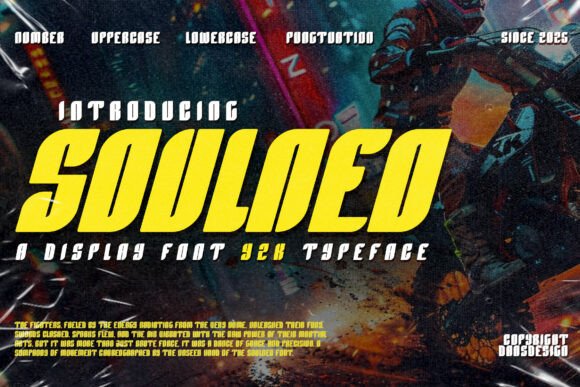 Soulneo: The Y2K Display Font for Futuristic Designs