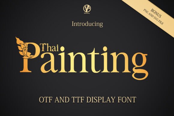 Thai Painting: A Vintage Display Font for Creative Designs